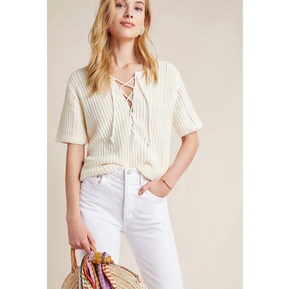 Anthropologie‎ Winnie Lace-Up Tunic - Picture 1 of 8